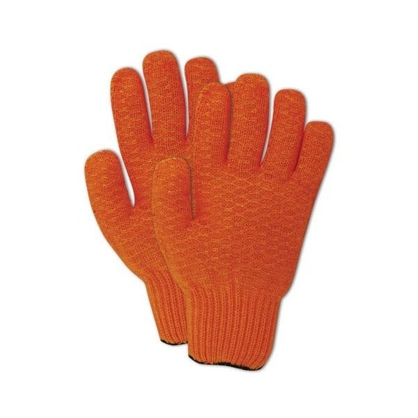 Coated Gloves, Orange, L 12 PK